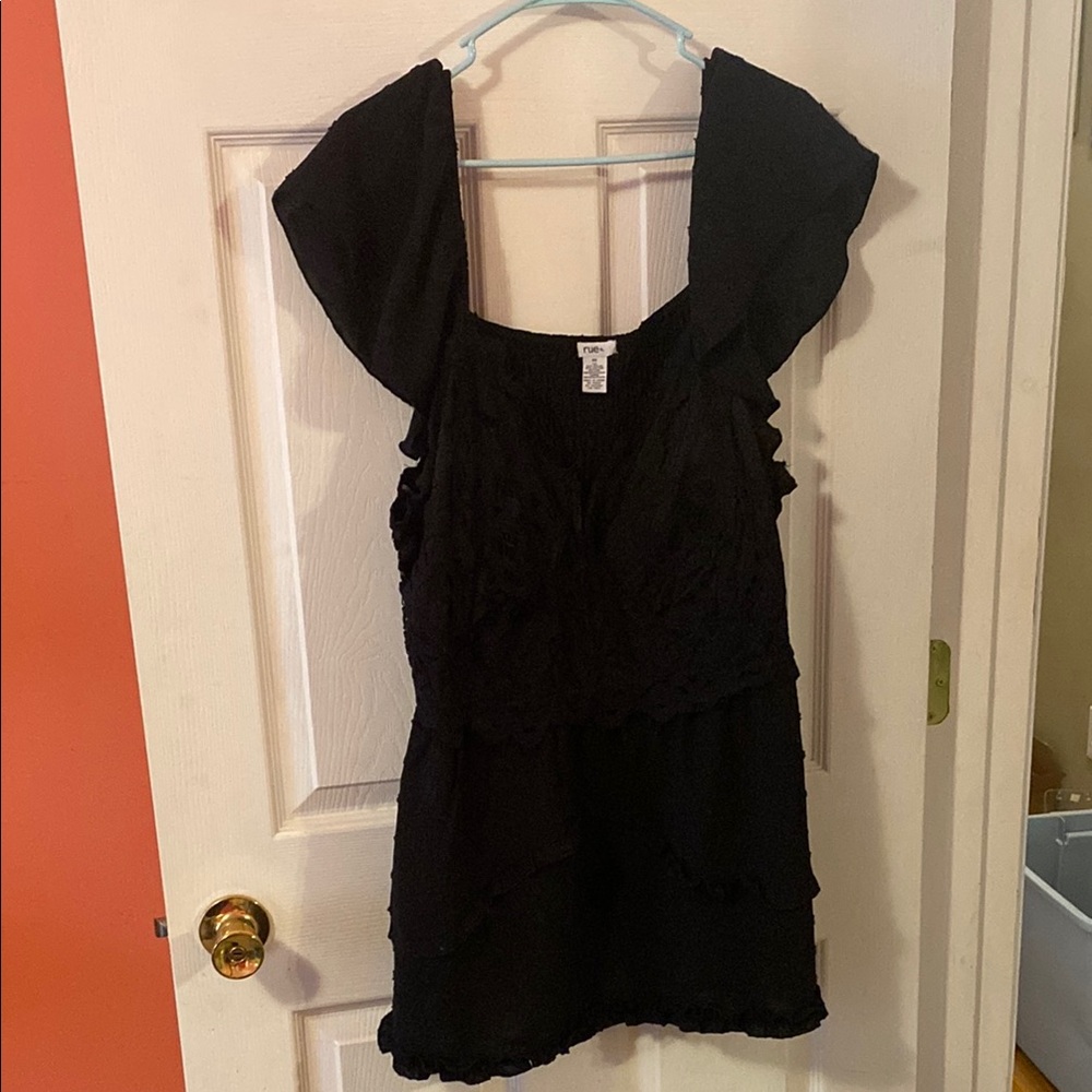Rue21 Plus Black Women's Top